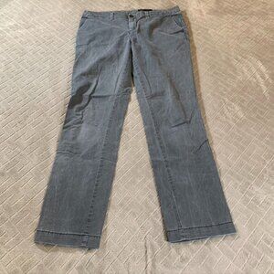 Gap Womens 2 Chino Pants Faded Gray Slim Straight Mid Rise Stretch